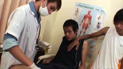 Skinny Asian twinks in anal 3some at doc - drtuber.com